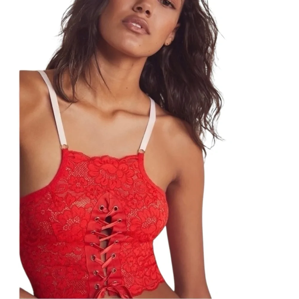 We Are HAH x Free People Top 2 Bottom Cami Blood Orange size Medium